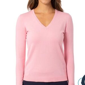 NWT Golftini Pink V-Neck Women's Sweater